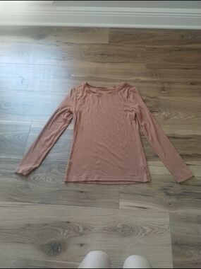 a new day Long Sleeve Crew Neck Top - Dusty Rose